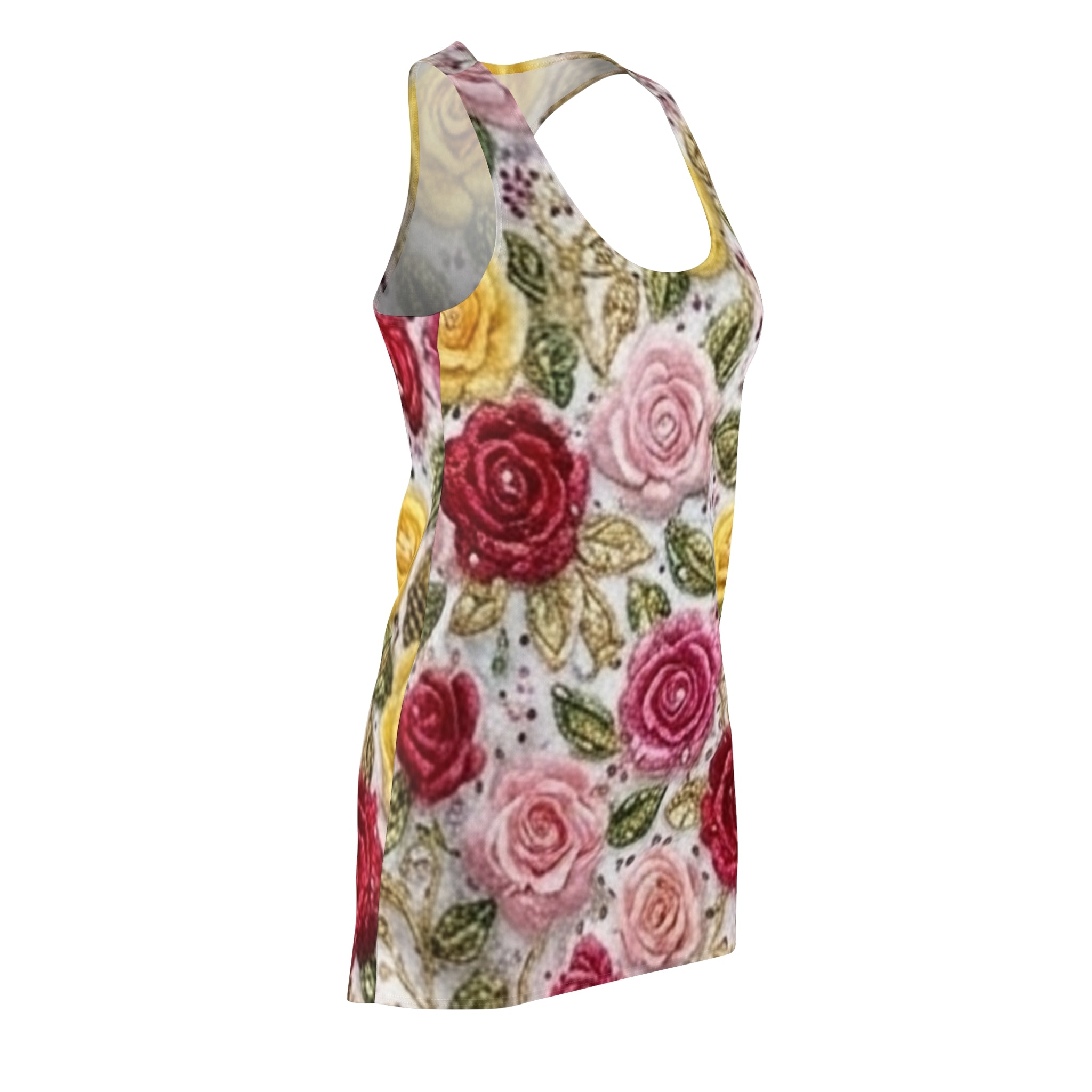 Floral Racerback Dress – Watercolor Roses All-Over Print