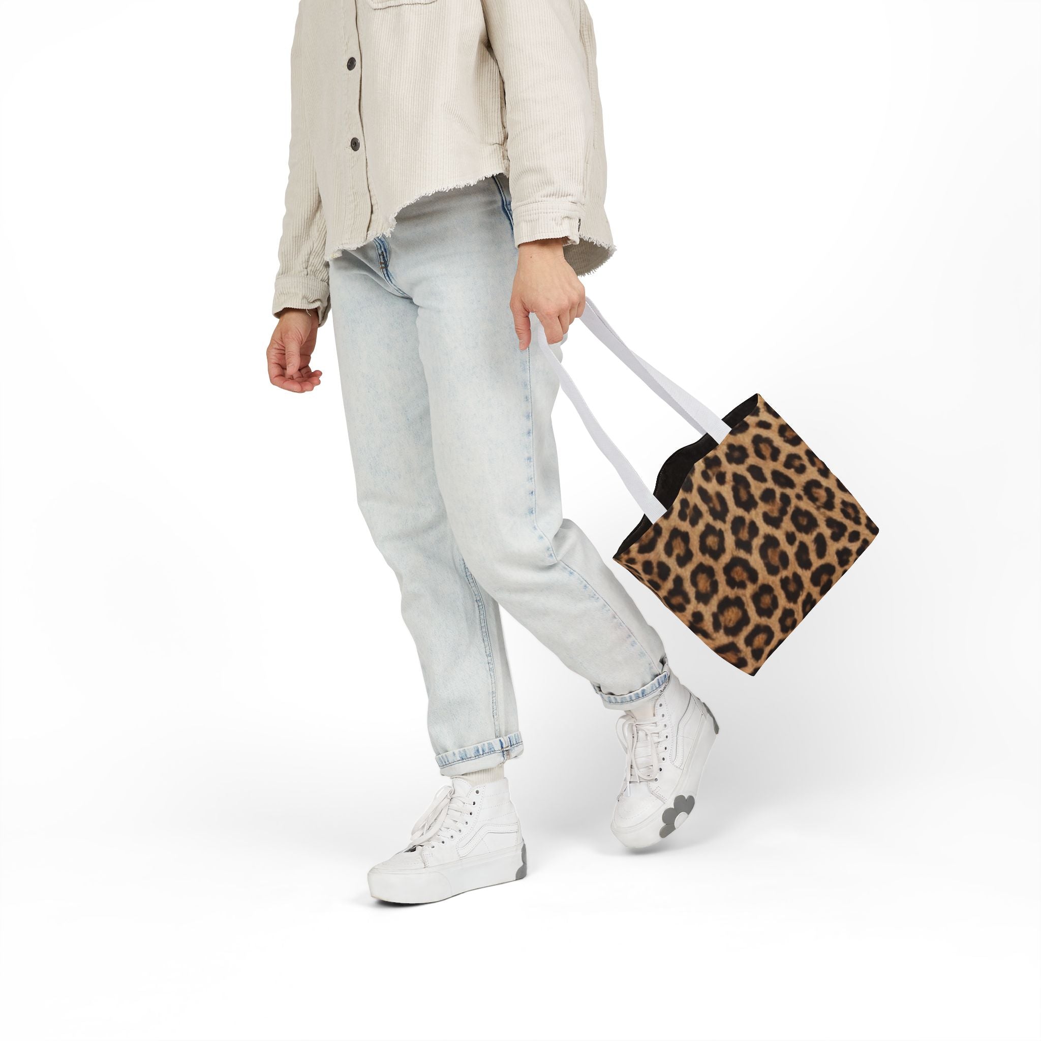 Leopard Print Canvas Tote Bag — Stylish Animal-Print Shopper