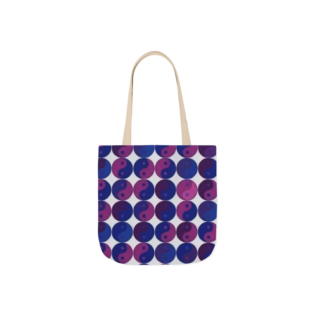 Yin Yang Polka Dot Canvas Tote
